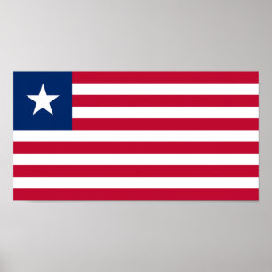 Flagge Liberias Poster