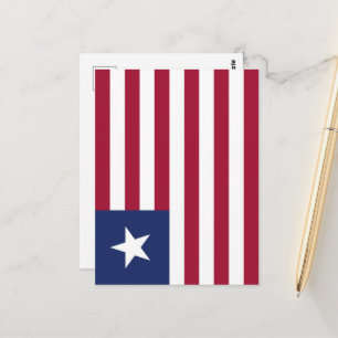 Flagge Liberias Postkarte