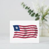 Flagge Liberias Postkarte (Stehend Vorderseite)