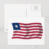 Flagge Liberias Postkarte (Vorne/Hinten)