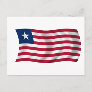 Flagge Liberias Postkarte