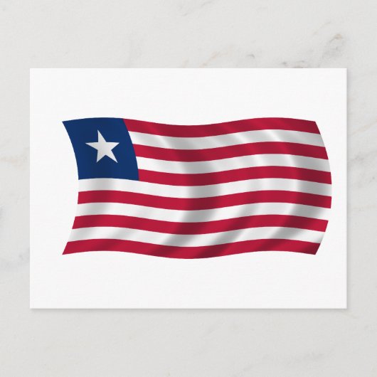 Flagge Liberias Postkarte (Vorderseite)