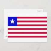 Flagge Liberias Postkarte (Vorne/Hinten)
