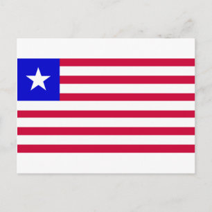 Flagge Liberias Postkarte