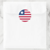 Flagge Liberias Runder Aufkleber (Tasche)