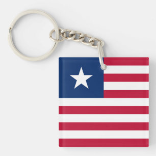 Flagge Liberias Schlüsselanhänger