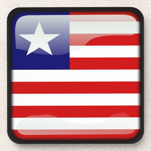 Flagge Liberias Untersetzer (Vorderseite)
