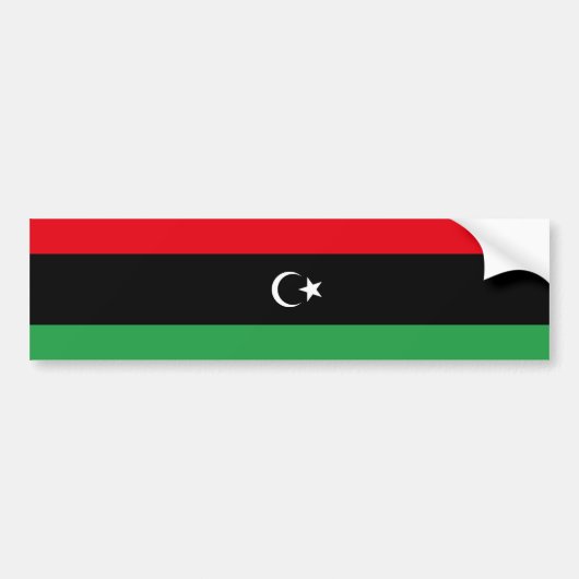 Flagge Libyens Autoaufkleber (Vorne)