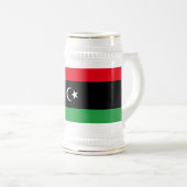 Flagge Libyens Bierglas (VorderseiteRechts)