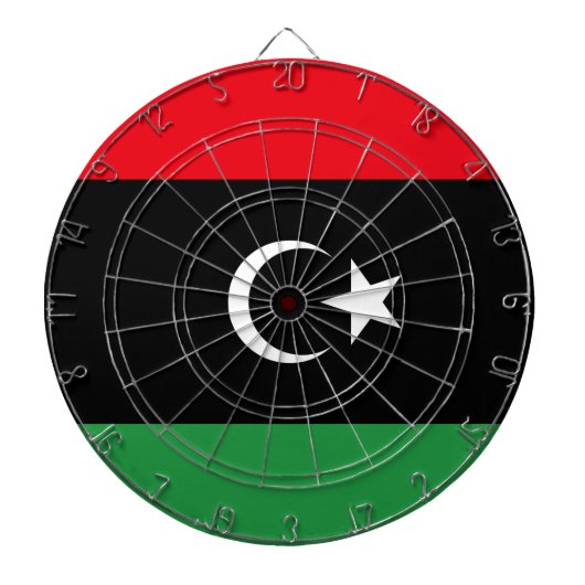 Flagge Libyens Dartscheibe (vorne)
