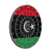 Flagge Libyens Dartscheibe (Vorderseite Links)