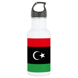 Flagge Libyens Edelstahlflasche