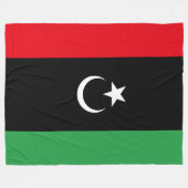 Flagge Libyens Fleecedecke (Vorderseite (Horizontal))
