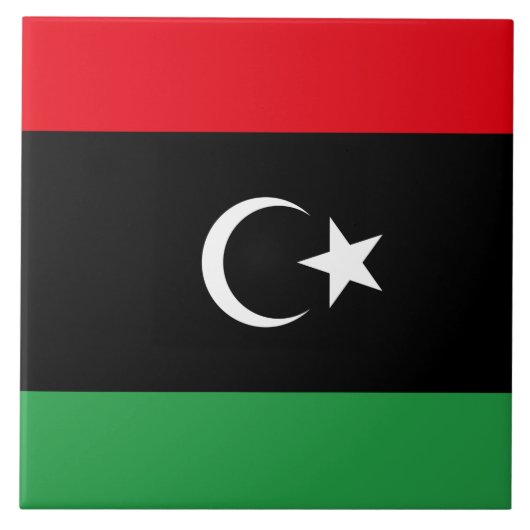 Flagge Libyens Fliese (Vorderseite)