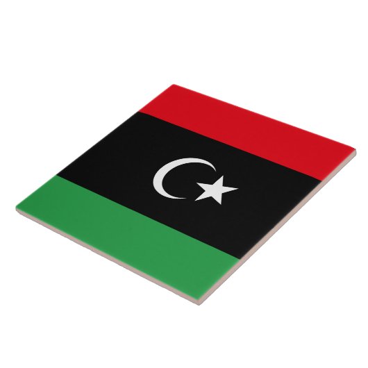 Flagge Libyens Fliese (Seite)