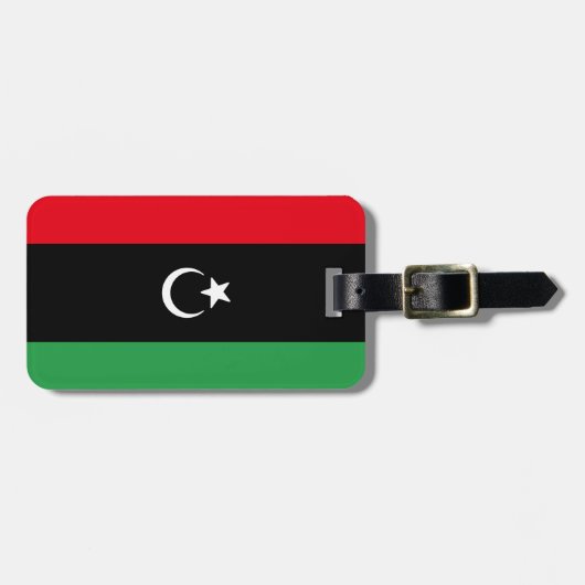 Flagge Libyens Gepäckanhänger (Vorderseite horizontal)