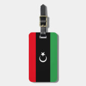 Flagge Libyens Gepäckanhänger (Vorderseite vertikal)