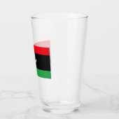 Flagge Libyens Glas (Links)