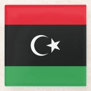 Flagge Libyens Glasuntersetzer