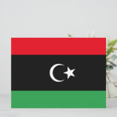 Flagge Libyens Karte (Stehend Vorderseite)