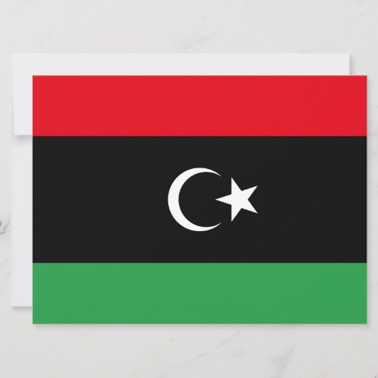 Flagge Libyens Karte (Vorderseite)