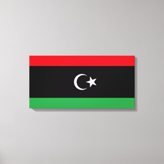 Flagge Libyens Leinwanddruck (Vorderseite)