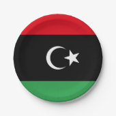 Flagge Libyens Pappteller (Vorderseite)