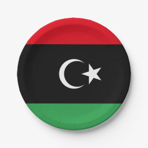 Flagge Libyens Pappteller