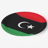 Flagge Libyens Pappteller (Schrägansicht)