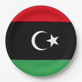 Flagge Libyens Pappteller