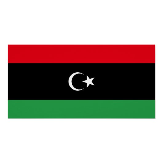 Flagge Libyens Poster (Vorderseite)
