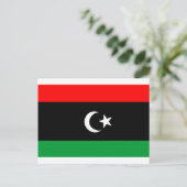 Flagge Libyens Postkarte (Stehend Vorderseite)