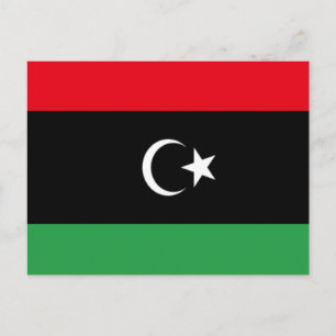 Flagge Libyens Postkarte