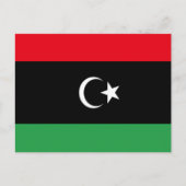Flagge Libyens Postkarte (Vorderseite)