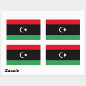 Flagge Libyens Rechteckiger Aufkleber (Blatt)