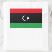Flagge Libyens Rechteckiger Aufkleber (Tasche)