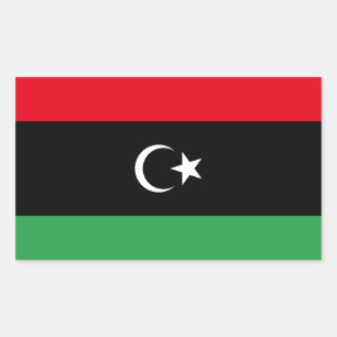 Flagge Libyens Rechteckiger Aufkleber