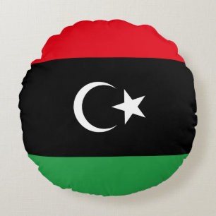 Flagge Libyens Rundes Kissen