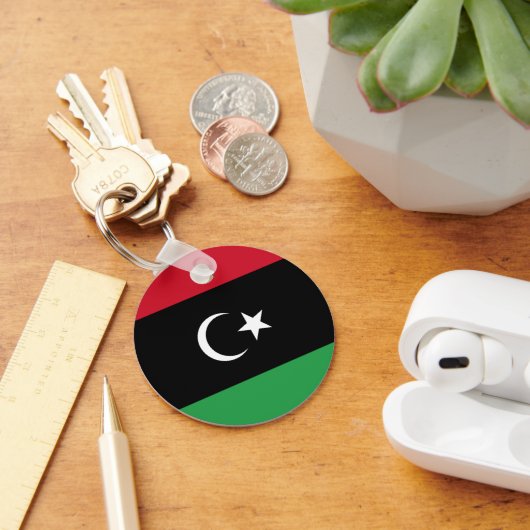 Flagge Libyens Schlüsselanhänger (Schreibtisch)
