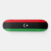 Flagge Libyens Skateboard (Horizontal)