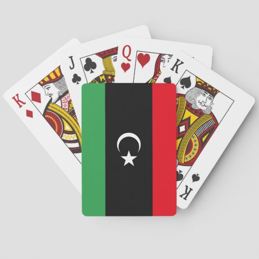 Flagge Libyens Spielkarten (Rückseite)