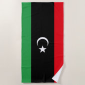 Flagge Libyens Strandtuch (Vorderseite)