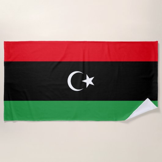 Flagge Libyens Strandtuch (Vorderseite)