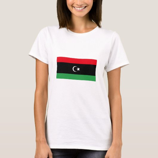 Flagge Libyens T-Shirt (Vorderseite)
