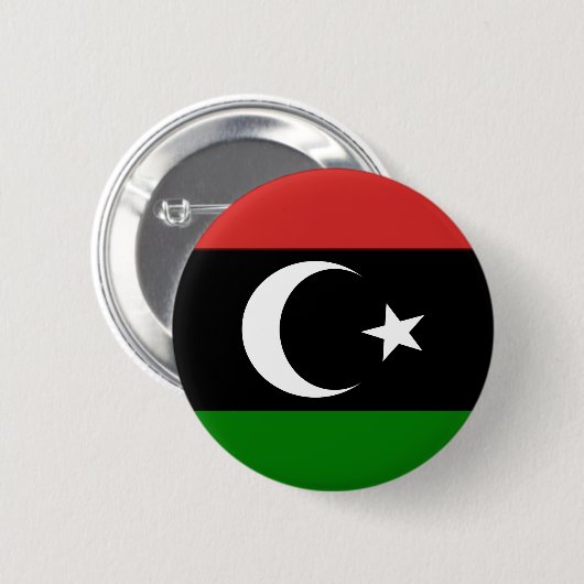 Flagge Libyens vor 1977 Button (Vorne & Hinten)