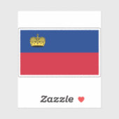 Flagge Liechtensteins Aufkleber (Blatt)