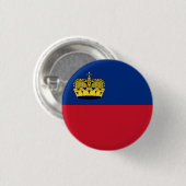 Flagge Liechtensteins Button (Vorne & Hinten)