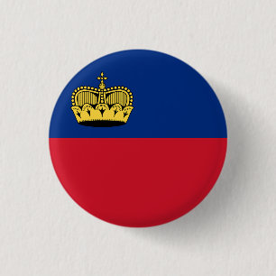 Flagge Liechtensteins Button