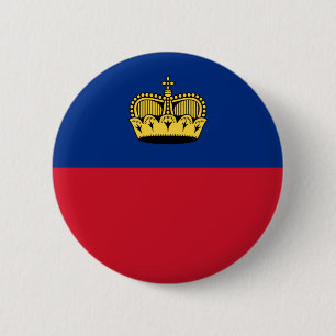 Flagge Liechtensteins Button
