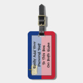 Flagge Liechtensteins Easy ID Persönliche Gepäckanhänger (Vorderseite vertikal)